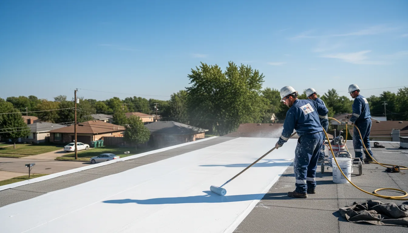 Commercial roof coating in Elmendorf, TX near me